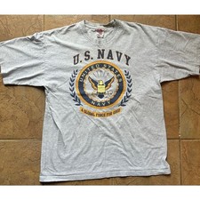 Vintage Military U.S. Navy T-Shirt Bayside XL USA Made