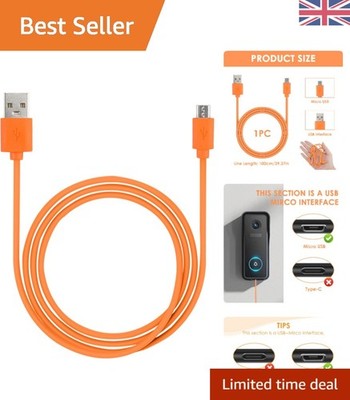 Ersatz Schnell Ladekabel für Ring Video Türklingel - 3,3 Fuß Micro USB Kabel