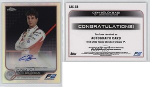 2022 Topps Chrome Formula 1 Auto Cem Bolukbasi #CAC-CB Auto