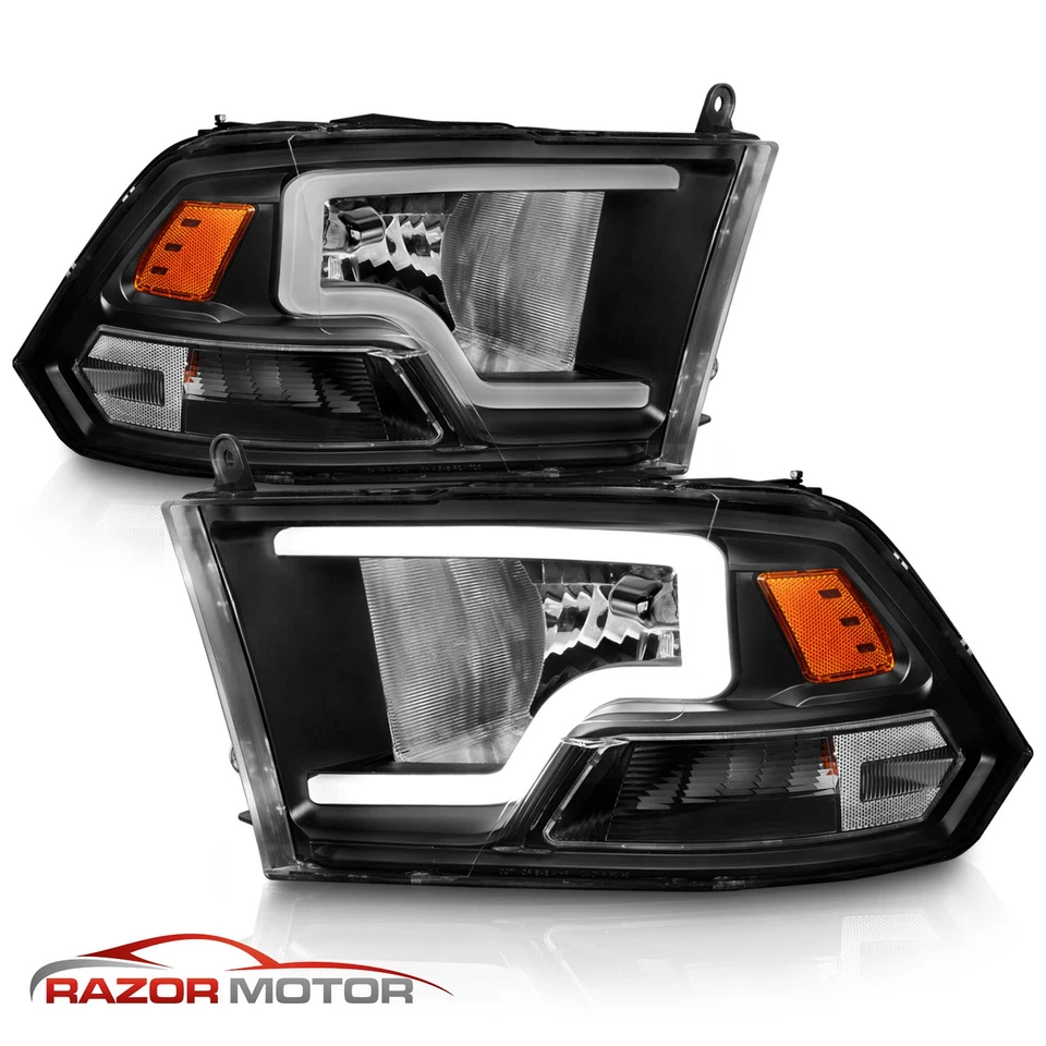 2009-2020 For dodge ram 1500 2500 3500 Light Bar Black Headlight - Image 4 of 4