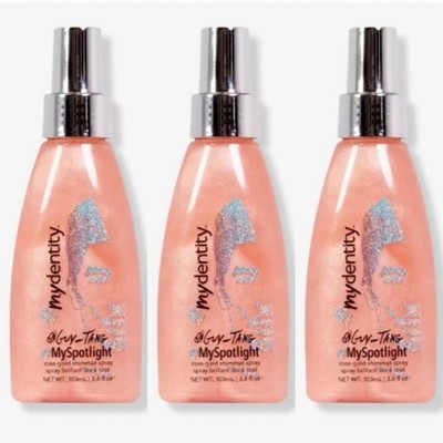 3 PACK GUY TANG MYDENTITY MY SPOTLIGHT 3.4 OZ ROSE GOLD HAIR SHIMMER SHINE SPRAY