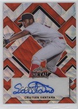 2022 Leaf Metal Orange Wave 3/3 Cristian Santana #BA-CS1 Auto 1i3r