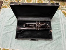 Vintage King Musical Instruments silver Flair trumpet with King case