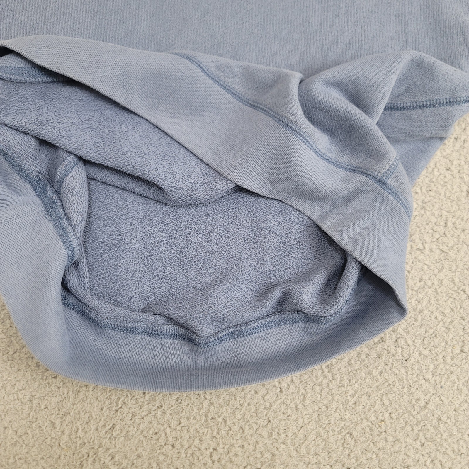 Vintage Junk Food Superman Sweatshirt Men's L Blue Raglan Soft Crewneck Made USA