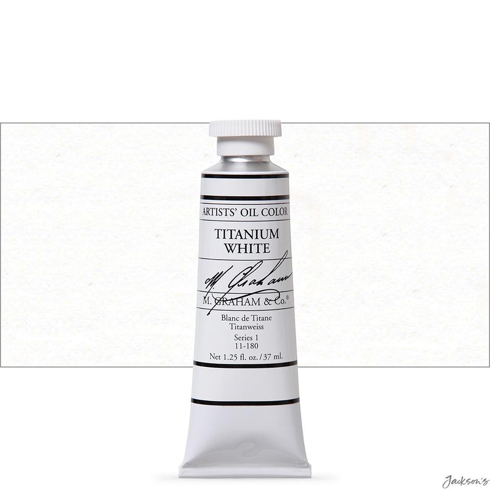 M. Graham Artists' Oil Paint Walnut Oil 37ml Titanium White For Fine Art Pain...