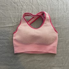 pink sports bra small