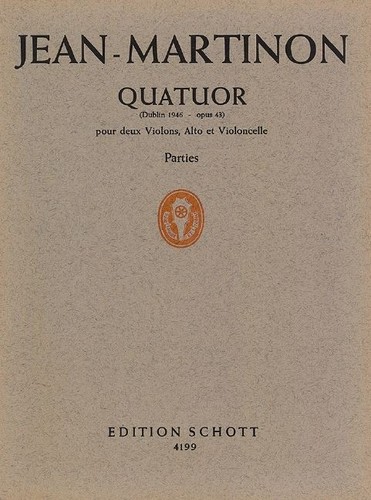 String quartet op. 43 Jean Martinon Set of Parts String Quartet Schott Music - Picture 3 of 4
