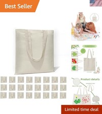 6 I 12 I 24 I 48 Pack Canvas Tote Bags,Reusable Blank Canvas for Shopping Bag...