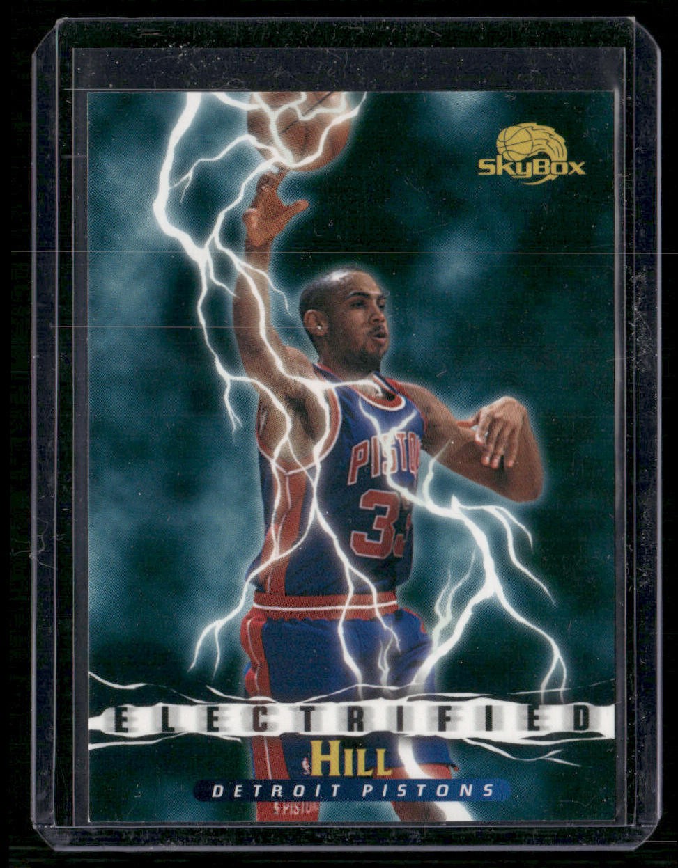 Grant Hill 1995-96 SkyBox Premium Series 2 Promo Sheet Singles Electrified #283