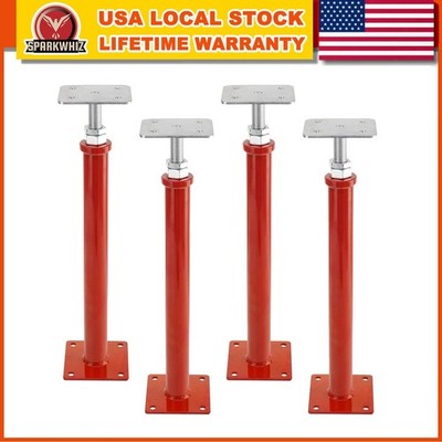 4X House Floor Jacks 16.5-20.5'' Adjustable Screw Jacks Post Foundation Jacks Red