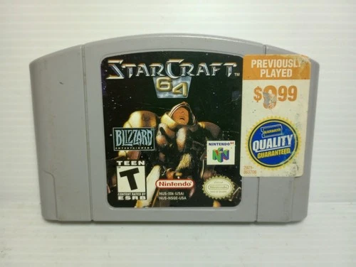 Blizzard StarCraft 64 Nintendo 64 Strategy Multiplayer Game Stickers and Writing