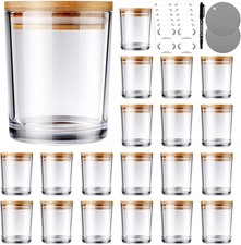 20 PCS Candle Jars,Candle Jars with Lids,Candle Making Kit,Bulk Transparent