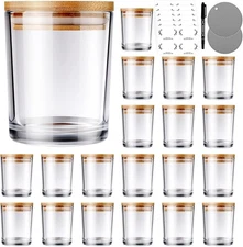 20 PCS Candle Jars,Candle Jars with Lids,Candle Making Kit,Bulk Transparent 