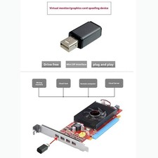 MiniDP Dummy Plug Display Emulator Mini Displayport Virtual Monitor W0N5