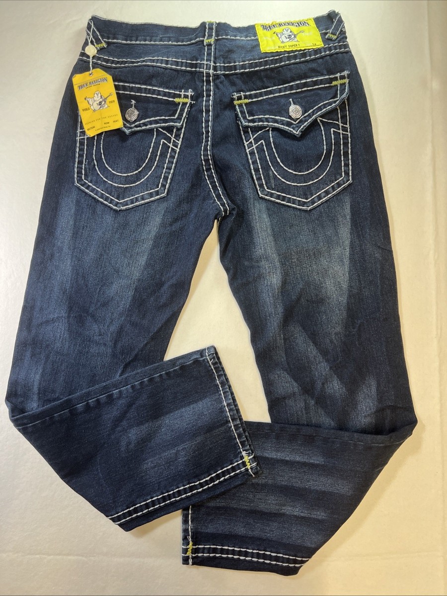 True Religion Ricky Super T Men's Jeans Size 38 New Yellow