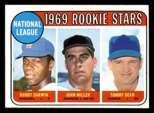 1969 TOPPS - 641 Rookie Stars - Bobby Darwin / Tommy Dean / John Miller EX+