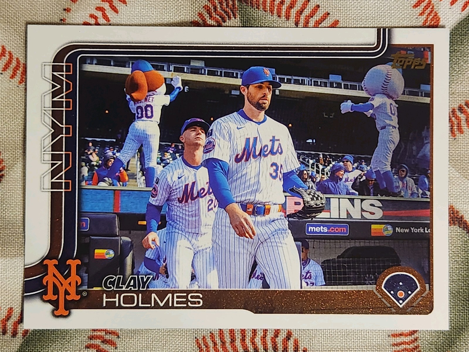 2025 Topps Update Clay Holmes #US245 Golden Mirror SP New York Mets