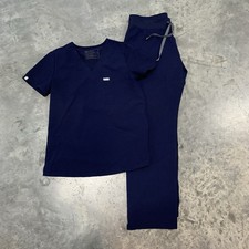Figs Scrub Set Technical Collection XS Medium Blue Top And Pants Women  s