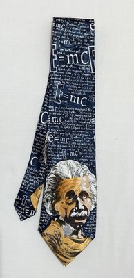 EVERYDAY men s  Abstract Tie Featuring Albert Einstein E=MC2 Novelty Print EC