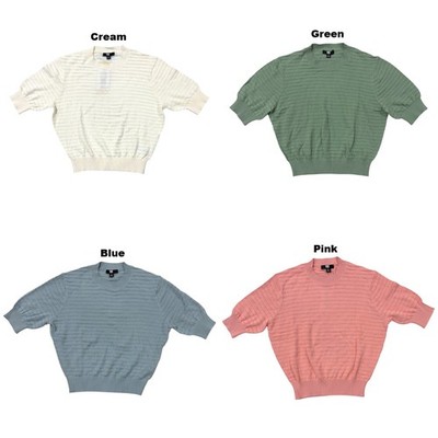 Frye Women's Loose Fit Lightweight 100% Cotton Short Sleeve Sweater