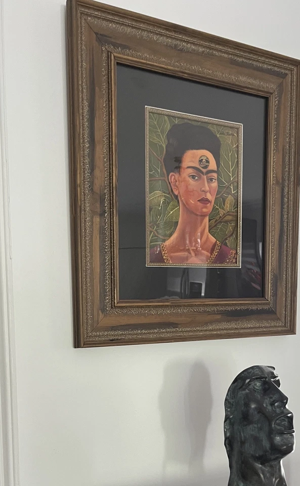 Frida Kahlo Gouache sobre papel 1930-1950 en el estilo pintura firmada a mano Foto 3 de 4