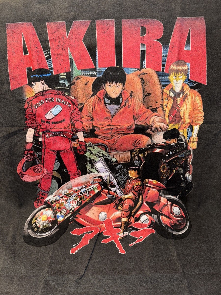 AKIRA TShirt Tetsuo Bike Mstrmnd Studios Size Large Grey Shirt New