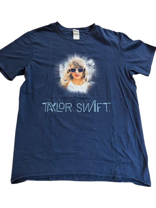 Taylor Swift The 1989 World Tour Concert T Shirt Womens Large Navy Blue 2015