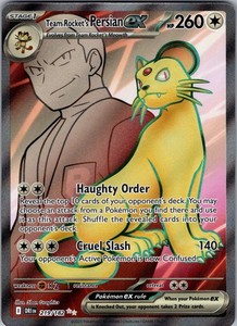 Team Rocket's Persian ex 219/182 Destined Rivals Ultra Rare