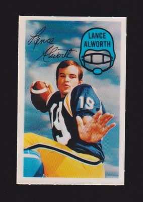 1970 KELLOGG'S 3-D FOOTBALL #40  Lance Alworth  CHARGERS ( No Cracks ) NM-MT  A