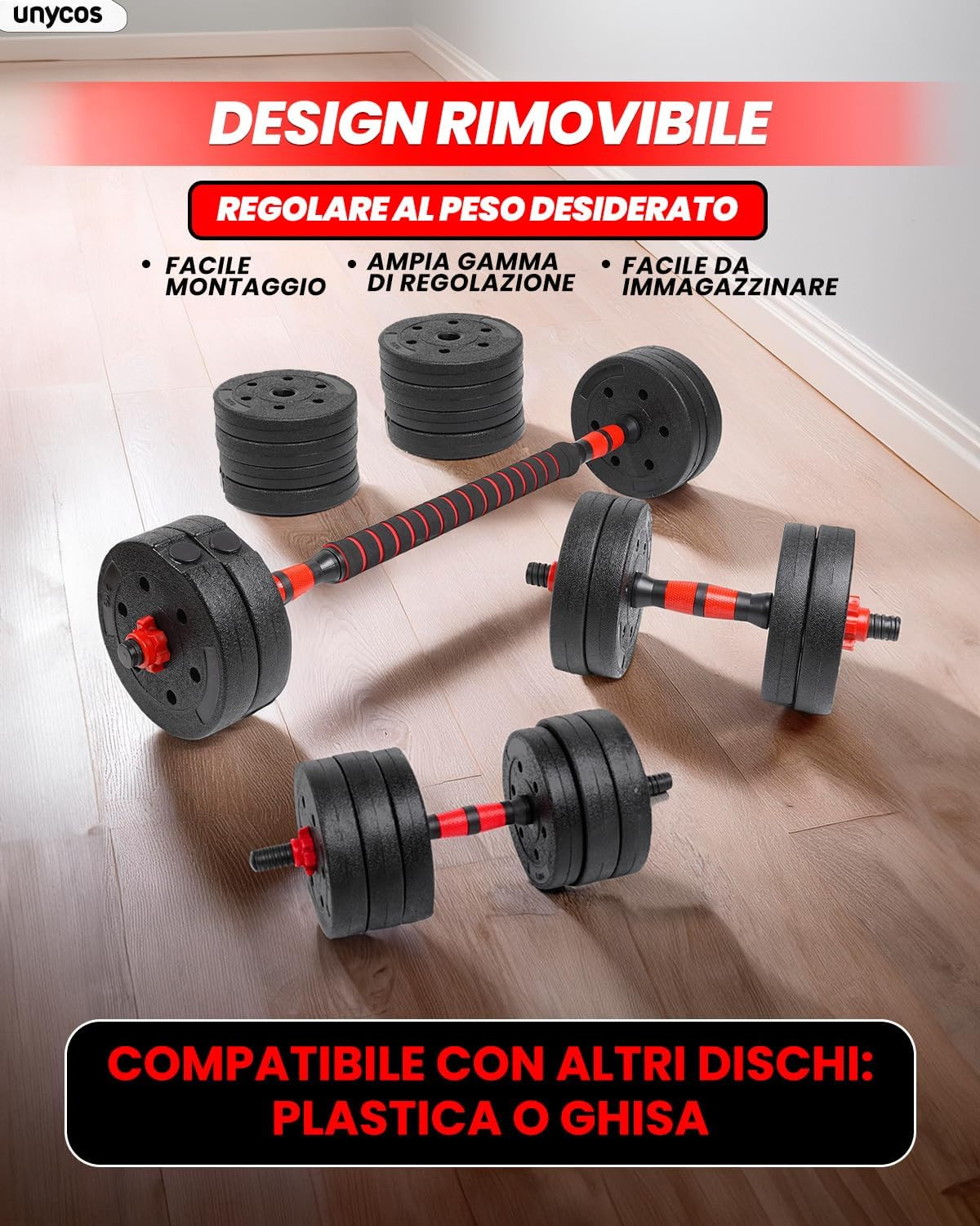 Manubri Regolabili 10-40 Kg con E-Book di Esercizi foto 3