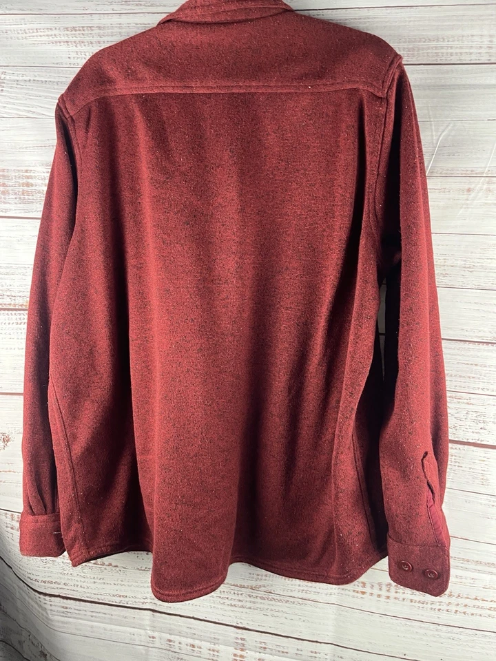 Chaqueta para mujer Faded Glory XL (46-48) borgoña bolsillos delanteros con botones Foto 2 de 4