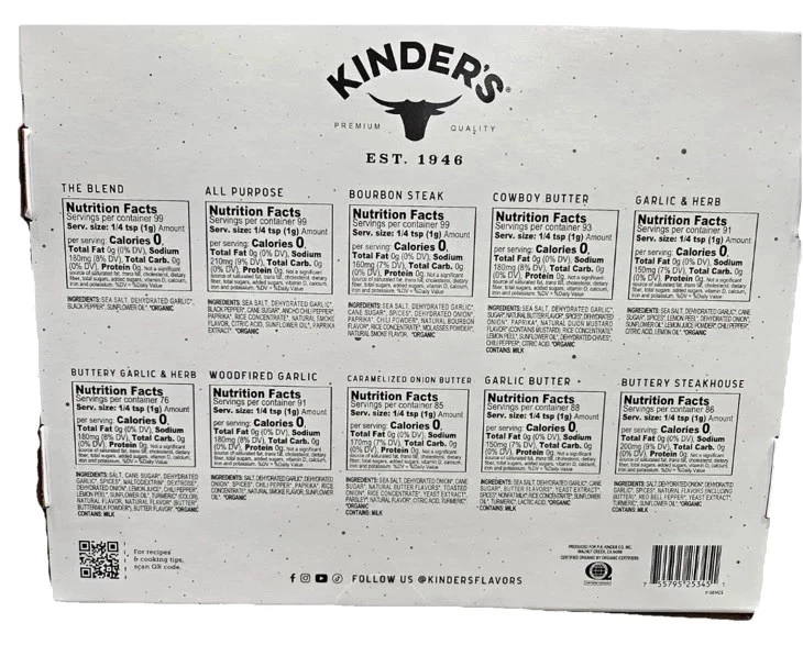 Kinder’s The Flavor Rack Signature Condimento Set de Regalo 12 Botellas Parrilla de Vacaciones Foto 3 de 4