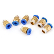 6mm Push in Male Threaded Quick Coupler Joint Air Pneumatic Connector 7 Pcs