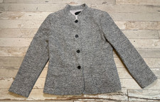 Talbots Gray Wool-Blend Suit Jacket Blazer Lined NEW: 159 Tag Pockets