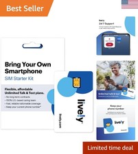 Lively e-SIM Kit: Unlimited Talk, Text & 1GB Data - Senior-Friendly Support