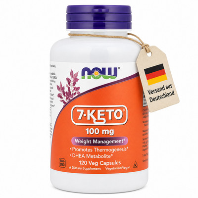 NOW Foods 7-KETO 100 mg 120 vegane Kapseln Non-GMO