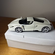 1:18 Hotwheels Ferarri ENZO; Pearl White; Chrome Wheels; Used for Display