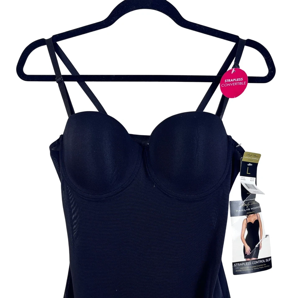 NUEVO CON ETIQUETAS: Vestido Marilyn Monroe L Transparente Sin Tirantes Convertible Control Sin Mangas Encaje (H606) Foto 2 de 4