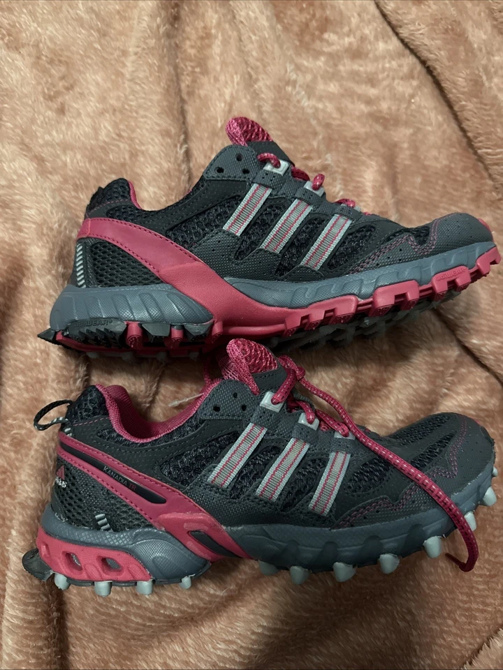 adidas Kanadia TR Running Trail Sneakers Size 7 Black/Gray/Pink Women - Image 3 of 4
