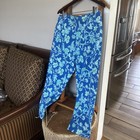Blue and green floral pants Leslie Fay size 14 — photo 10