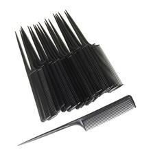 Plastic Barber Hair Dressing Comb Pack of 20 - Black 