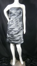 D'ZAGE Designer Sample 12 Pewter Bridesmaid Dress Prom Wedding Gown NEW 195