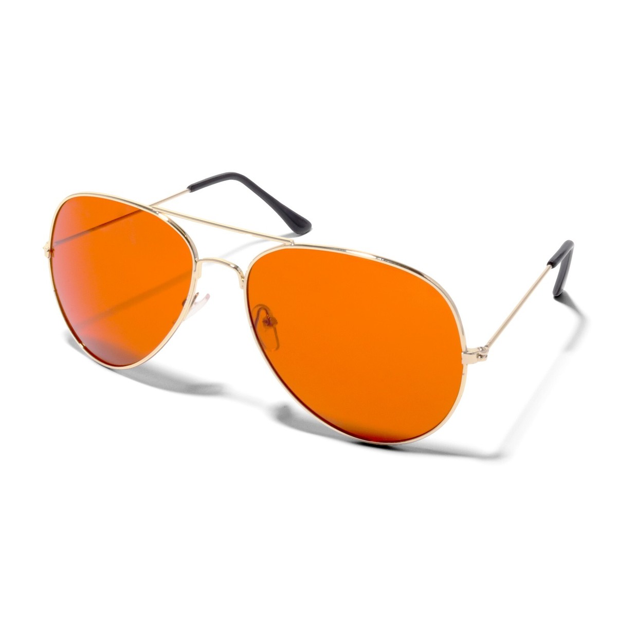 ShadyVEU Oversized Retro Metal Amber Tint Lens Aviator Mens Womens