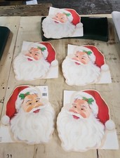 vintage Santa Christmas decoration Eureka cardboard NOS old store stock USA made