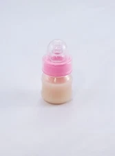 2oz Sealed Reborn Baby Formula Bottle w/NO HOLE NIPPLE! Preemie Size!