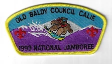 1993 National Jamboree JSP Old Baldy Council Calif. YELLOW Border [ELL-234]