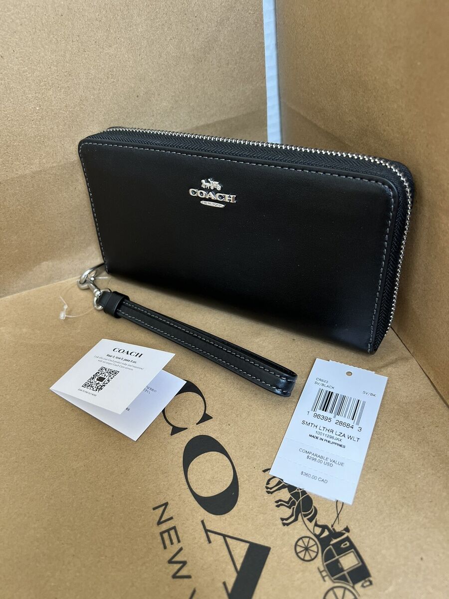 NWT COACH CR623 Long Zip Around Calf Leather Wristlet Wallet NWT COACH CR623 Long Zip Around Calf Leather Wristlet Wallet