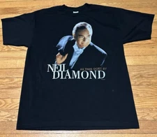 Vtg 90s 1998 Neil Diamond World Tour 1998-1999 Band T-Shirt Size XL