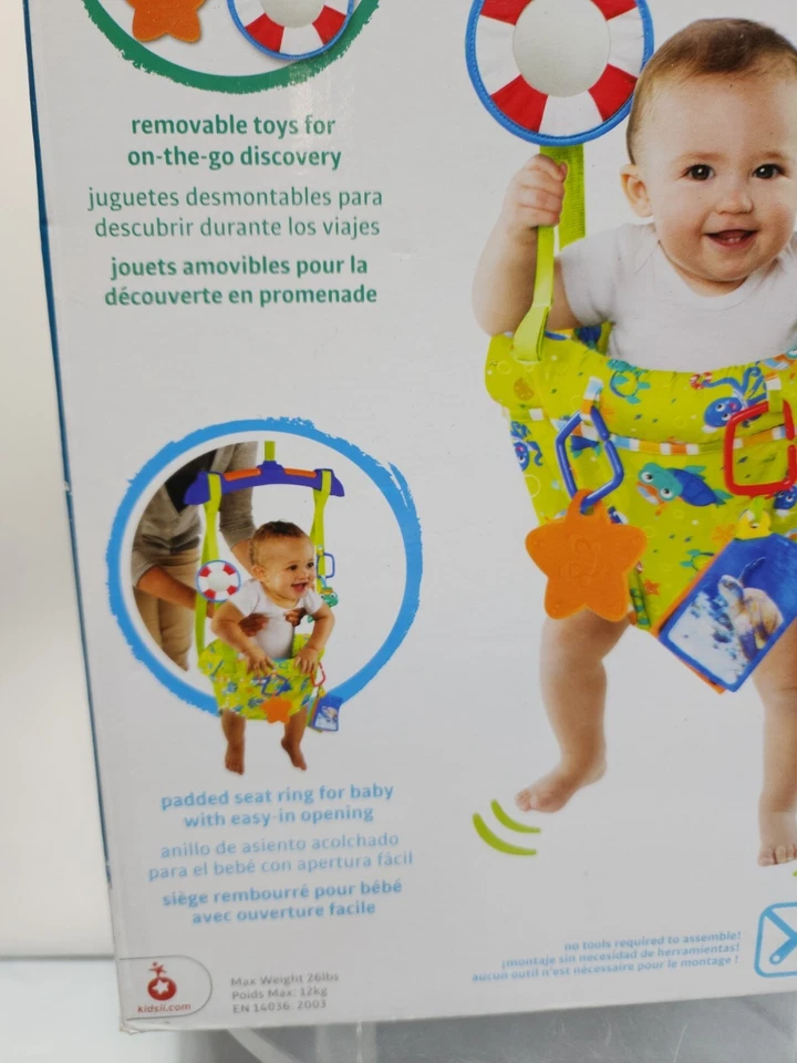 Baby Einstein 1110 Sea and Discover Puerta Jumper Bebé Ejercicio Ajustable Nuevo Foto 4 de 4