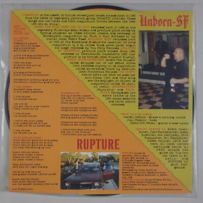 UNBORN SF / RUPTURE: Punk Ass Cunt Motherfucker 10” Picture